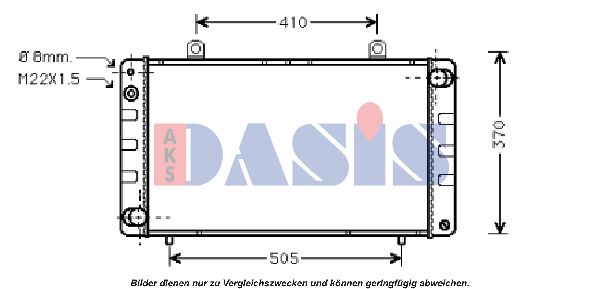 AKS DASIS Радиатор, охлаждение двигателя 190050N